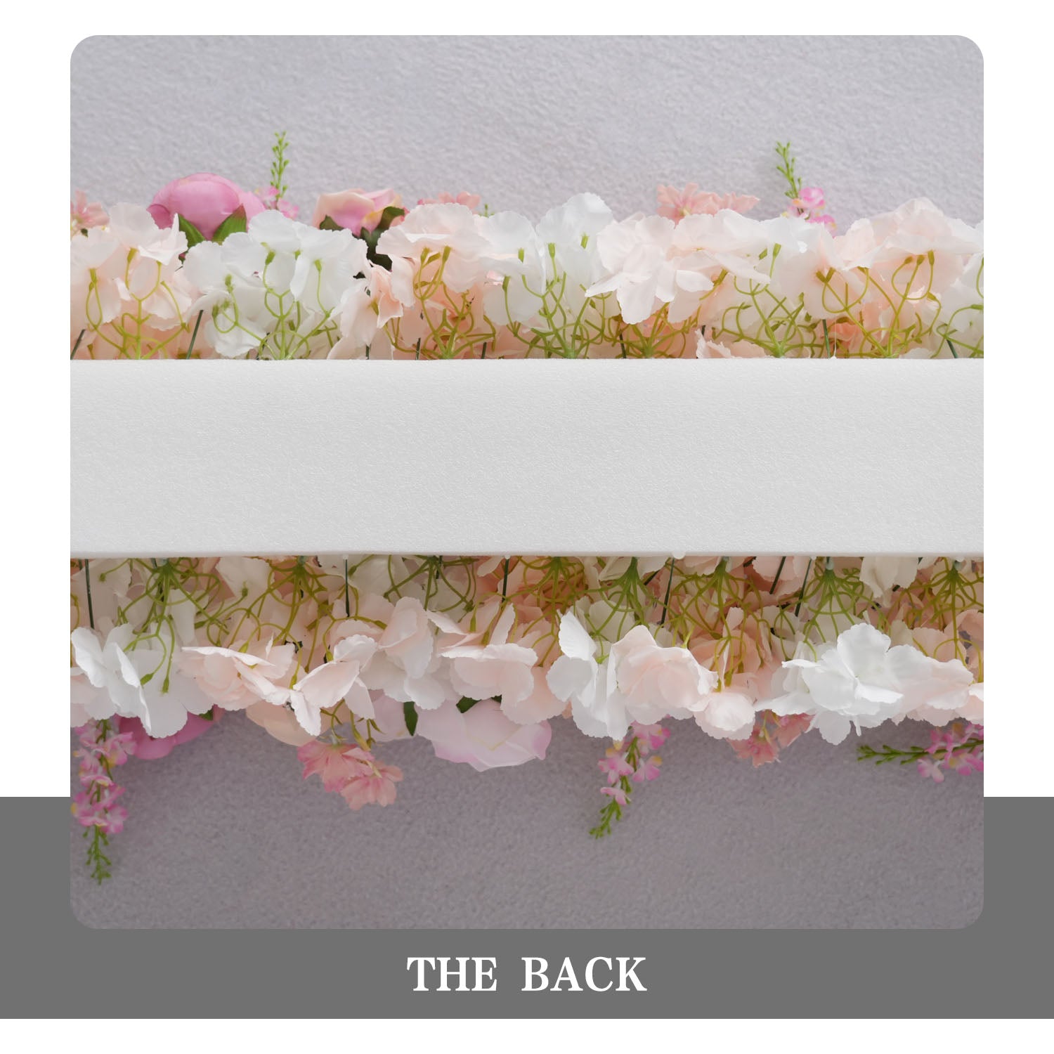 Uflower Pink Rose Sofa Table Runner Floor Flower Arrangement